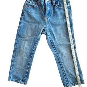 Blue Denim Jeans with Button Fly